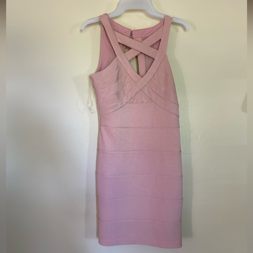 Emerald Sunday Pink Bandage Dress